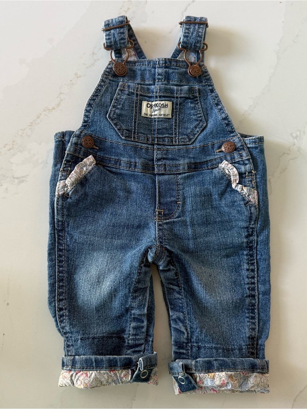 OshKosh B'gosh Denim Overalls - 3 months